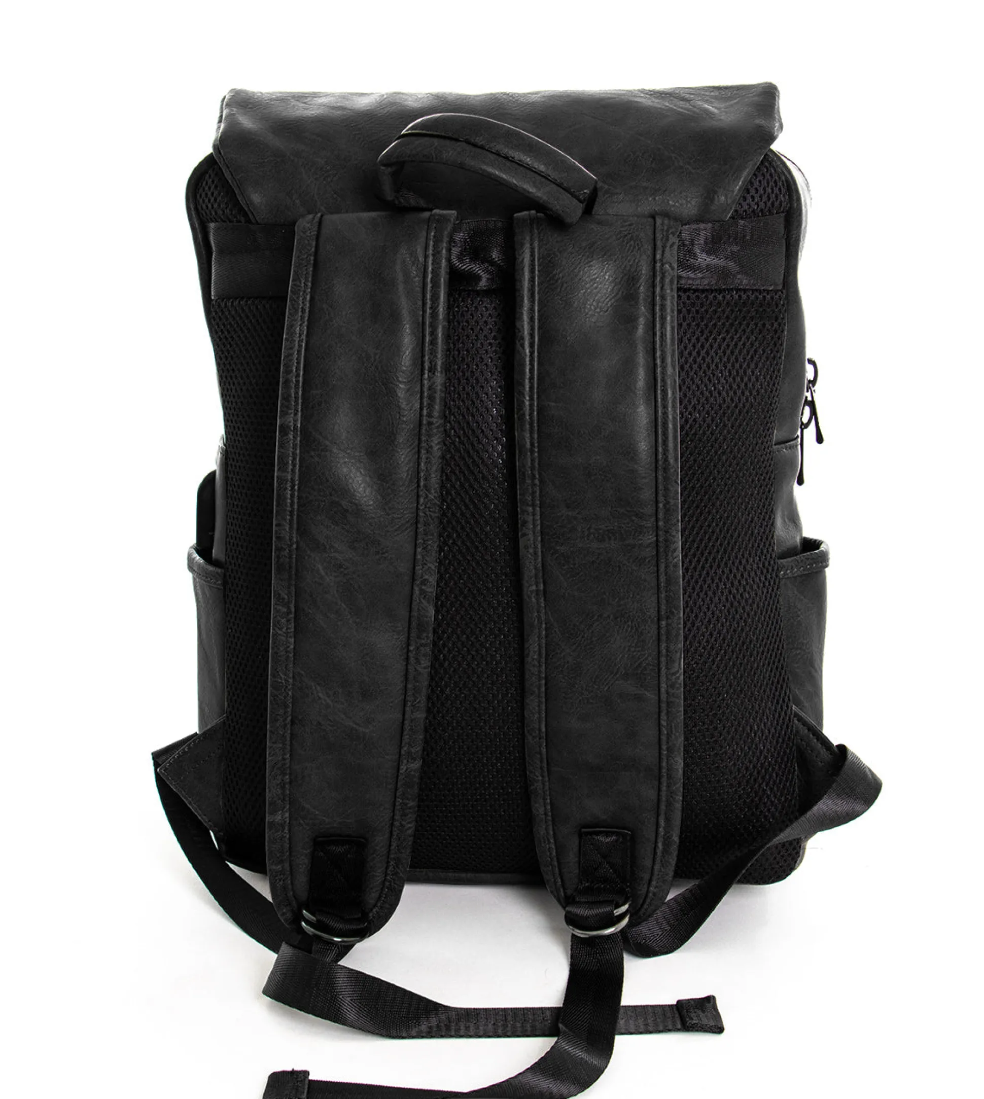 Zaino zainetto da spalla borsa uomo unisex ecopelle nero GIOSAL-ZU1137A