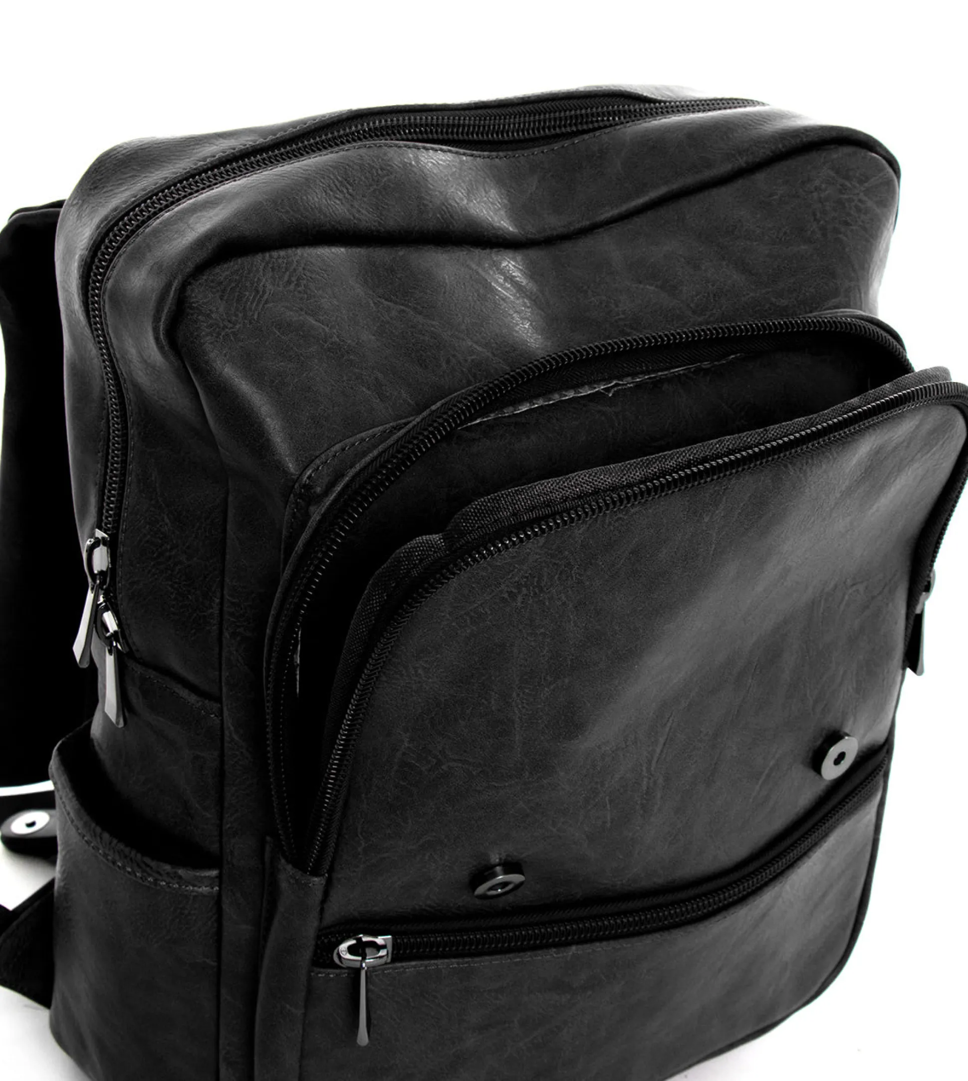 Zaino zainetto da spalla borsa uomo unisex ecopelle nero GIOSAL-ZU1137A
