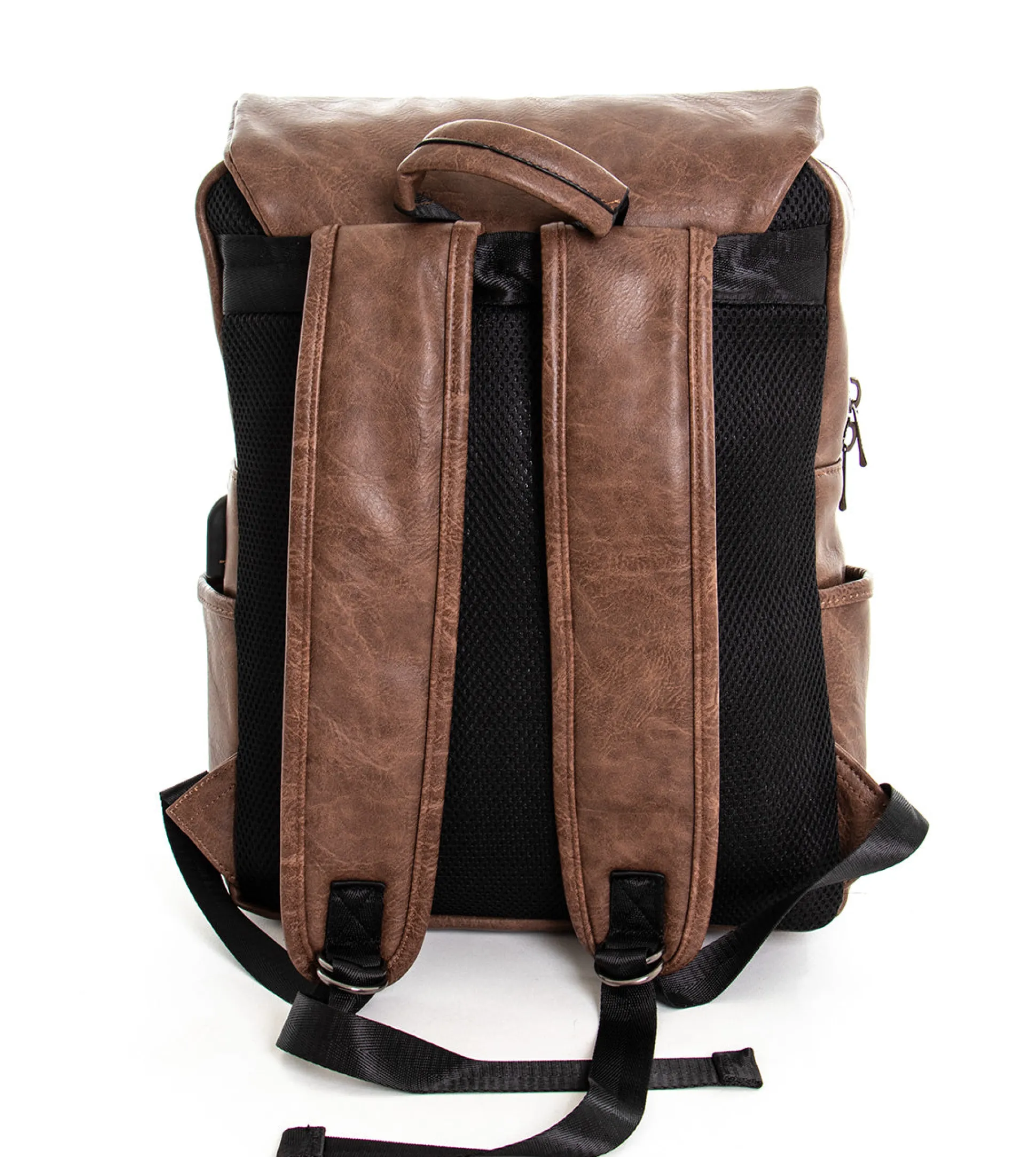 Zaino zainetto da spalla borsa uomo unisex ecopelle cuoio marrone GIOSAL-ZU1136A